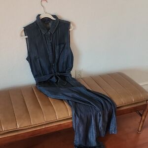 Denim Sleeveless Jumpsuit